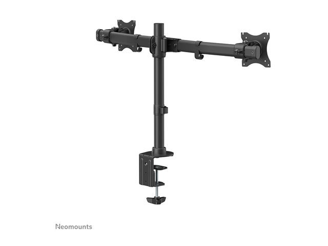 Neomounts FPMA-DCB100D - Mounting kit - full-motion - for 2 LCD displays - black - screen size: 10\"-27\" - clamp mountable, grommet, desk-mountable