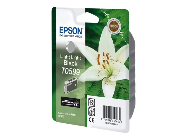 Epson T0599 - 13 ml - light light black - original - blister - ink cartridge - for Stylus Photo R2400
