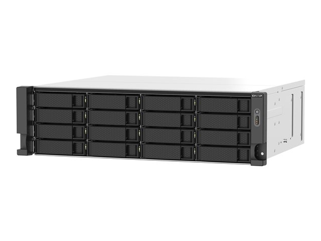 QNAP TS-1673AU-RP - NAS server - 16 bays - rack-mountable - SATA 6Gb/s - RAID RAID 0, 1, 5, 6, 10, JBOD, 5 hot spare, 6 hot spare, 10 hot spare - RAM 16 GB - Gigabit Ethernet / 2.5 Gigabit Ethernet - iSCSI support - 3U