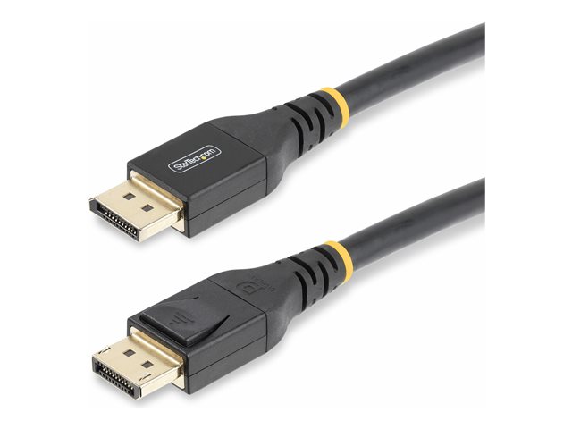 StarTech.com 50ft (15m) VESA-Certified Active DisplayPort 1.4 Cable, DP8K w/HBR3/HDR10/MST/DSC 1.2/HDCP 2.2, 8K 60Hz, 4K 120Hz Video - Active DP 1.4 Cable M/M (DP14A-15M-DP-CABLE) - DisplayPort cable - DisplayPort (M) to DisplayPort (M) - DisplayPort 1.4 - 15 m - Active Copper Cable, active, 4K support, 8K support - black