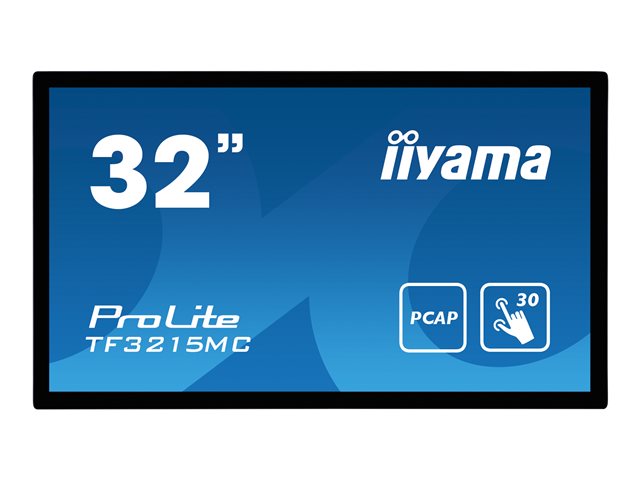 iiyama ProLite TF3215MC-B2 - LCD monitor - 31.5\" - open frame - touchscreen - 1920 x 1080 Full HD (1080p) - VA - 500 cd/m² - 3000:1 - 8 ms - HDMI, VGA, DisplayPort - black