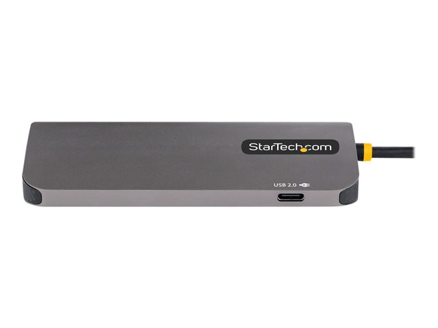 StarTech.com USB C Multiport Adapter, 4K 60Hz HDMI Video, 3-Port 5Gbps USB-A 3.2 Hub, 100W Power Delivery Passthrough, GbE, USB Type-C Mini Travel Dock with Charging, 12in/30cm Cable - USB C Laptop Docking Station (127B-USBC-MULTIPORT) - Docking station - USB-C - 1GbE