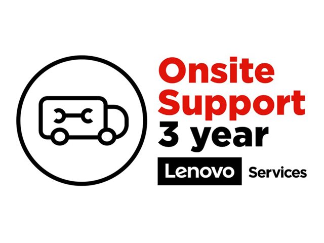 Lenovo Onsite Upgrade - Extended service agreement - parts and labour (for system with 1 year on-site warranty) - 3 years (from original purchase date of the equipment) - on-site - for ThinkCentre M60, M70q Gen 3, M80t Gen 3, ThinkCentre neo 50, 50q Gen 4, V50t Gen 2-13