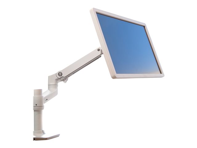 Ergotron LX - Mounting kit (articulating arm, desk clamp mount, pole, extension bracket) - for LCD display - aluminium, steel - white - screen size: up to 34\" - desktop