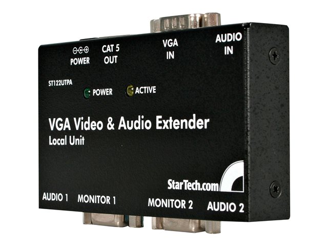 StarTech.com VGA Video Extender over Cat 5 with Audio - Monitor/audio extender - over CAT 5 - up to 150 m