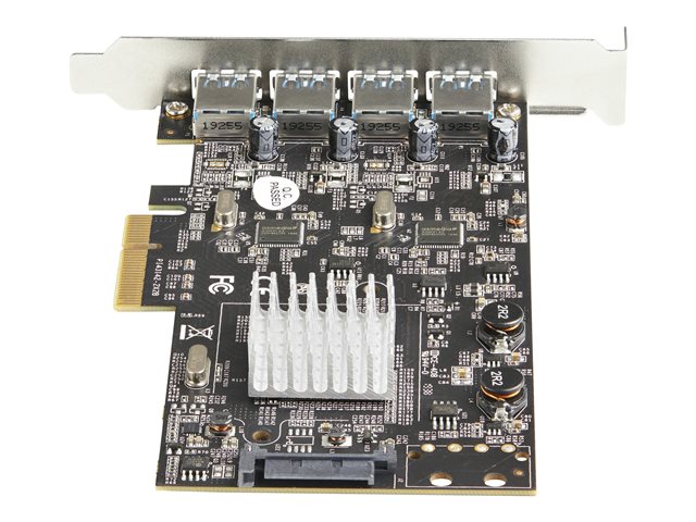 StarTech.com 4-Port USB PCIe Card - 10Gbps USB 3.1/3.2 Gen 2 Type-A PCI Express Expansion Card - 2 Controllers - 4xUSB - Windows/Mac/Linux - USB adapter - PCIe 3.0 x4 - USB 3.1 Gen 2 x 4
