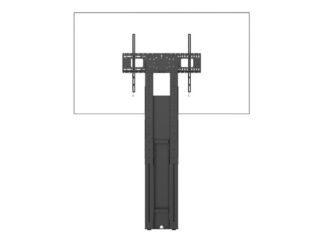 Display floor stand wall fixed - heavy duty - fits displays up to 100\" with VESA sizes up to 800 x 600 - fixes to wall, transfers load to floor - swl 95 kg - height adjustable at time of installation only - height to centre of screen 1117 to 1917 mm - supports portrait or landscape style - black
