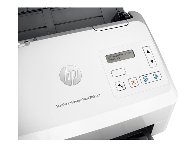 HP ScanJet Enterprise Flow 7000 s3 Sheet-feed Scanner - Document scanner - Duplex - 216 x 3100 mm - 600 dpi x 600 dpi - up to 75 ppm (mono) - ADF (80 sheets) - up to 7500 scans per day - USB 3.0, USB 2.0