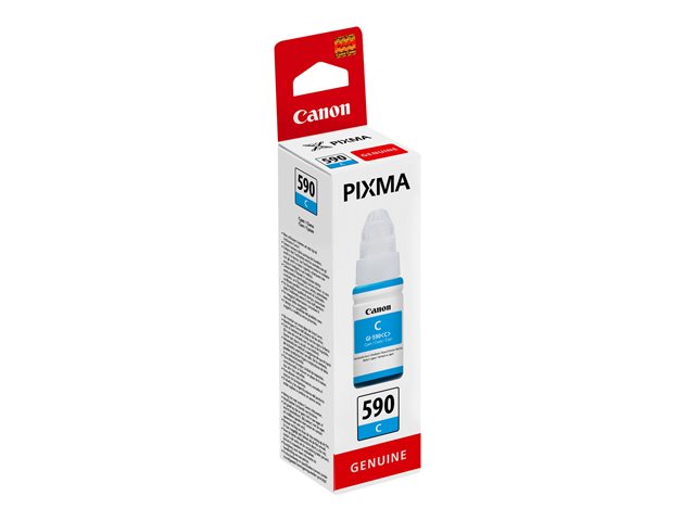 Canon GI 590 C - 70 ml - cyan - original - ink refill - for PIXMA G1500, G1501, G1510, G2500, G2501, G2510, G3500, G3501, G3510, G4410, G4500, G4511