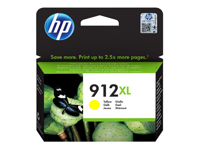 HP 912XL - 9.9 ml - High Yield - yellow - original - ink cartridge - for Officejet 80XX, Officejet Pro 80XX