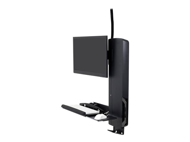 Ergotron StyleView Sit-Stand Vertical Lift, High Traffic Area - Mounting kit (vertical lift) - for LCD display / PC equipment - sit-stand system, high traffic area - black - screen size: up to 24\" - wall-mountable