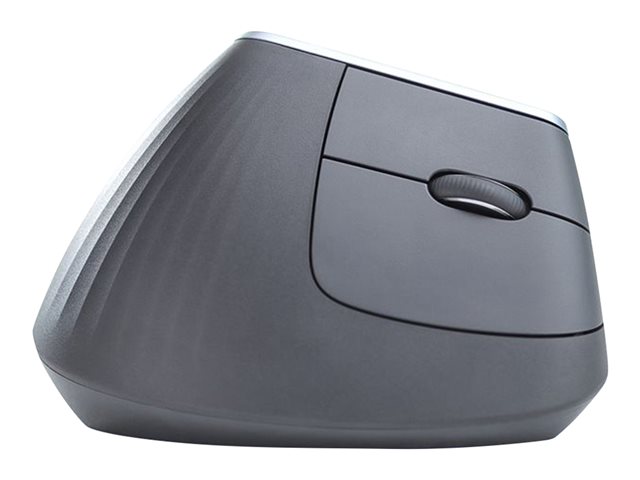 Logitech MX Vertical - Vertical mouse - ergonomic - optical - 6 buttons - wireless, wired - Bluetooth, 2.4 GHz - USB wireless receiver - graphite