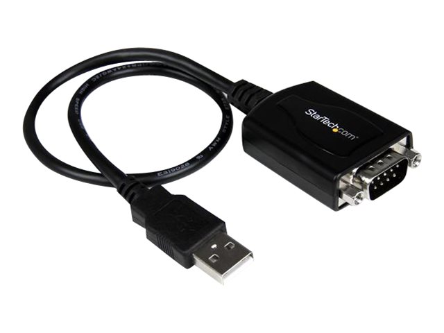 StarTech.com USB to Serial RS232 Adapter Cable w/ COM Retention - USB Serial Adapter - Serial adapter - USB - RS-232 - black
