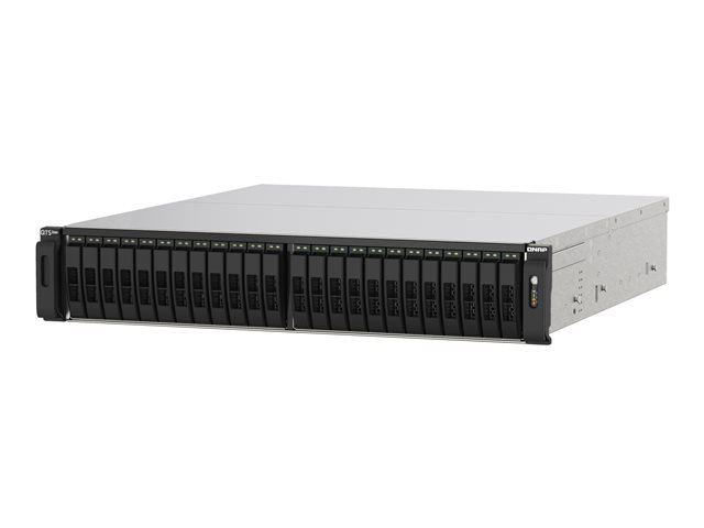 QNAP TS-H2490FU - NAS server - 24 bays - rack-mountable - PCI Express 3.0 x4 (NVMe) - RAID RAID 0, 1, 5, 6, 10, 50, 60, JBOD - RAM 128 GB - 25 Gigabit Ethernet - iSCSI support