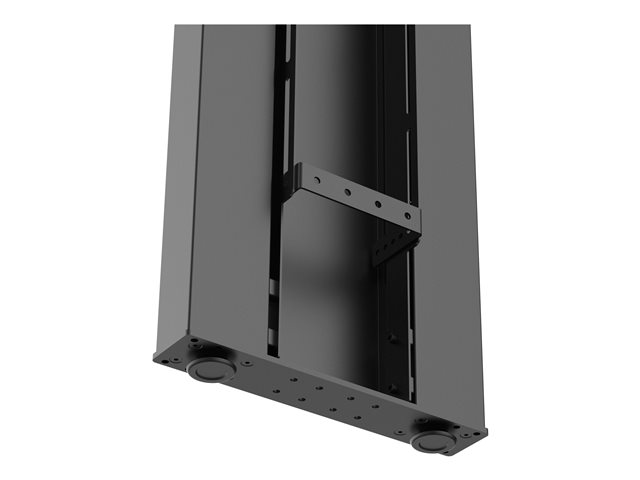 Display floor stand wall fixed - heavy duty - fits displays up to 100\" with VESA sizes up to 800 x 600 - fixes to wall, transfers load to floor - swl 95 kg - height adjustable at time of installation only - height to centre of screen 1117 to 1917 mm - supports portrait or landscape style - black