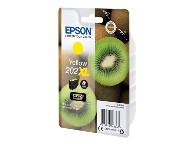 Epson 202XL - 8.5 ml - XL - yellow - original - blister - ink cartridge - for Expression Premium XP-6000, XP-6005, XP-6100, XP-6105