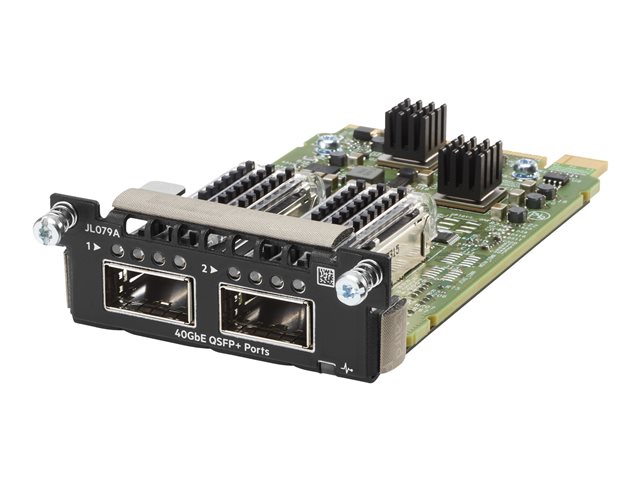 HPE Aruba - Expansion module - 40 Gigabit QSFP+ x 2 - for HPE Aruba 3810M 16SFP+ 2-slot Switch
