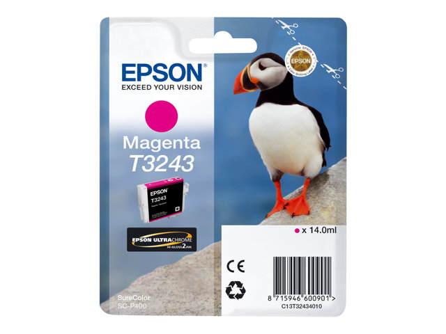 Epson T3243 - 14 ml - magenta - original - ink cartridge - for SureColor P400, SC-P400