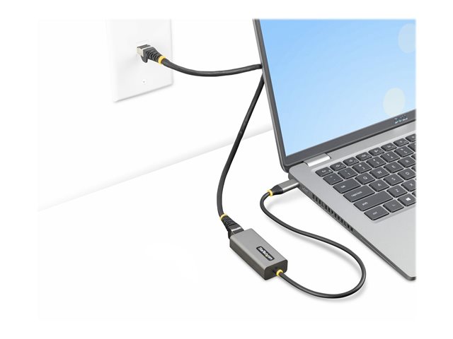 StarTech.com USB-C to Ethernet Adapter, 10/100/1000 Mbps, Gigabit Network Adapter w/ ASIX AX88179A Chip, 1ft/30cm Cable, USB Type C to RJ45 Ethernet Dongle, USB C to LAN Adapter, Windows/macOS/Linux/ChromeOS (US1GC30B2) - Network adapter - USB-C - Gi