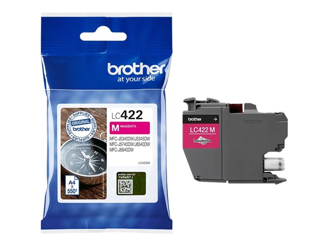 Brother LC422M - Magenta - original - ink cartridge - for Brother MFC-J5340DW, MFC-J5340DWE, MFC-J5345DW, MFC-J5740DW, MFC-J6540DW, MFC-J6940DW