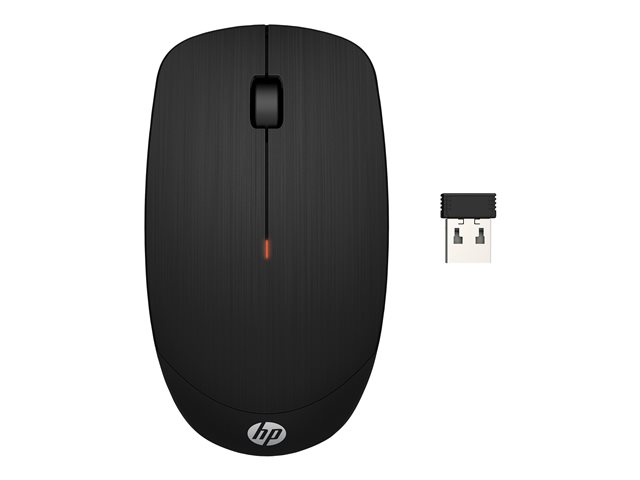HP X200 - Mouse - optical - wireless - 2.4 GHz - USB wireless receiver - black