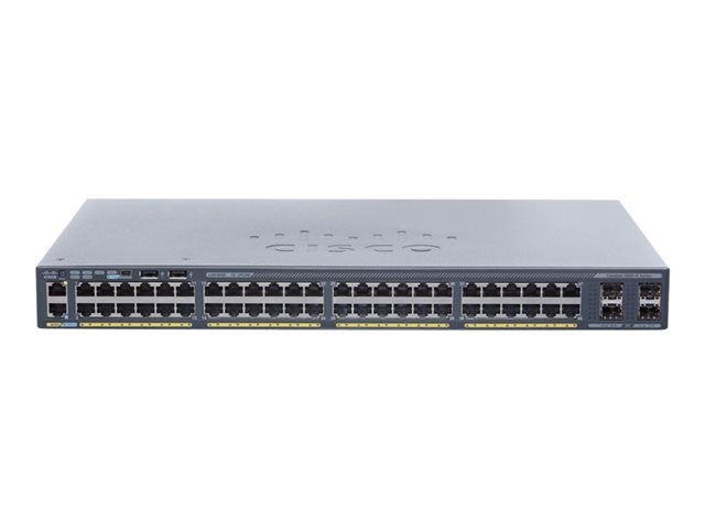 Cisco Catalyst 2960X-48FPD-L - Switch - Managed - 48 x 10/100/1000 (PoE+) + 2 x 10 Gigabit SFP+ - desktop, rack-mountable - PoE+ (740 W)