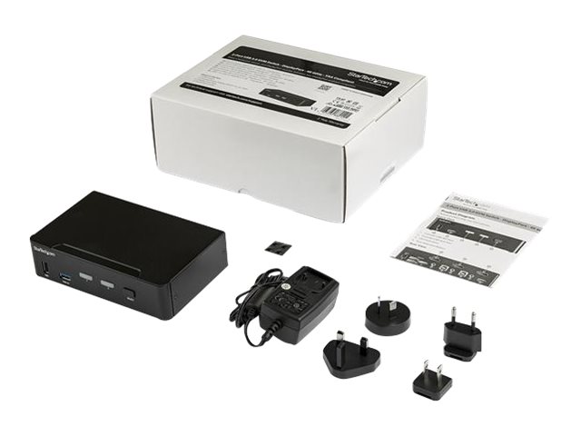 StarTech.com 2 Port DisplayPort KVM Switch, 4K 60Hz, Single Display, Dual Port UHD DP 1.2 USB KVM Switch with Integrated USB 3.0 Hub and Audio, Dell, HP, Apple, Lenovo, TAA Compliant - Keyboard/Video/Mouse Switch (SV231DPU34K) - KVM / audio / USB switch - 2 x KVM / audio / USB - desktop - TAA Compliant