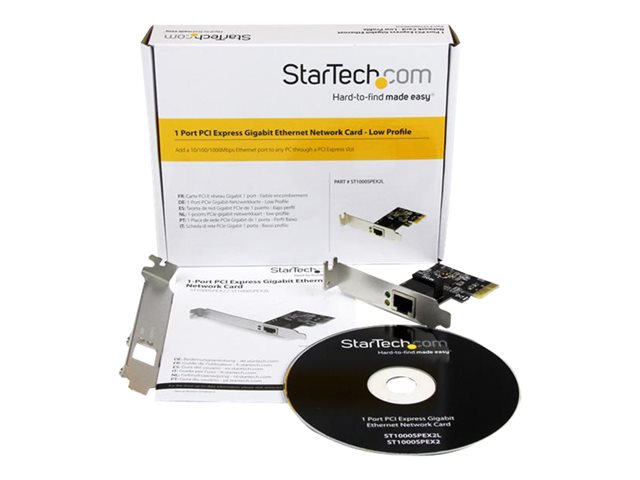 StarTech.com 1 Port PCIe Network Card - Low Profile - RJ45 Port - Realtek RTL8111H Chipset - Ethernet Network Card - NIC Server Adapter Network Card (ST1000SPEX2L) - Network adapter - PCIe low profile - Gigabit Ethernet x 1