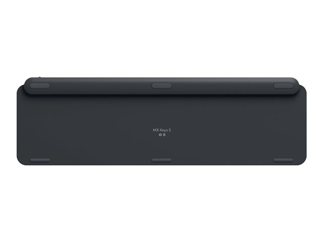 Logitech MX Keys S - Keyboard - backlit - wireless - Bluetooth LE - QWERTY - US International - key switch: Scissor-Key - graphite - with Palm Rest