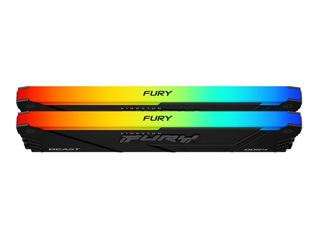 Kingston FURY Beast RGB - DDR4 - kit - 64 GB: 2 x 32 GB - DIMM 288-pin - 2666 MHz - CL16 - 1.2 V - unbuffered - non-ECC - black