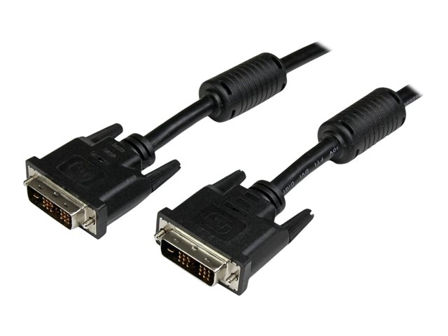 StarTech.com 5m DVI-D Single Link Cable - M/M - DVI cable - single link - DVI-D (M) to DVI-D (M) - 5 m - molded, thumbscrews - black