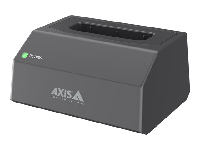 Axis W702 - Charge and sync station - 9 Watt (body camera connector) - black NCS S 9000-N - Europe - for AXIS W110, W110 Body Worn Camera