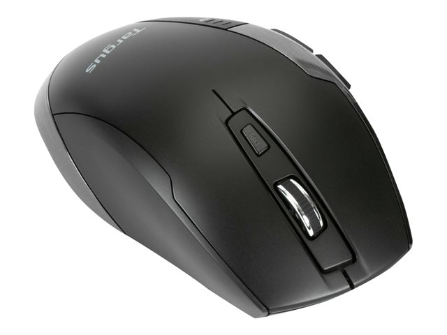Targus - Mouse - ergonomic - antimicrobial - right-handed - 7 buttons - wireless - 2.4 GHz - USB wireless receiver - black