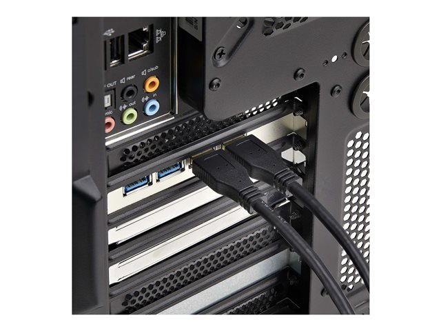 StarTech.com 4-Port USB-A PCIe Card, USB 3.2 5Gbps, 4x USB Controllers - USB adapter - PCIe 2.0 x4 - USB 3.2 Gen 1 x 4 - black - for P/N: FCREADMICRO3V2, USB315AC1M, USB3S2SAT3CB
