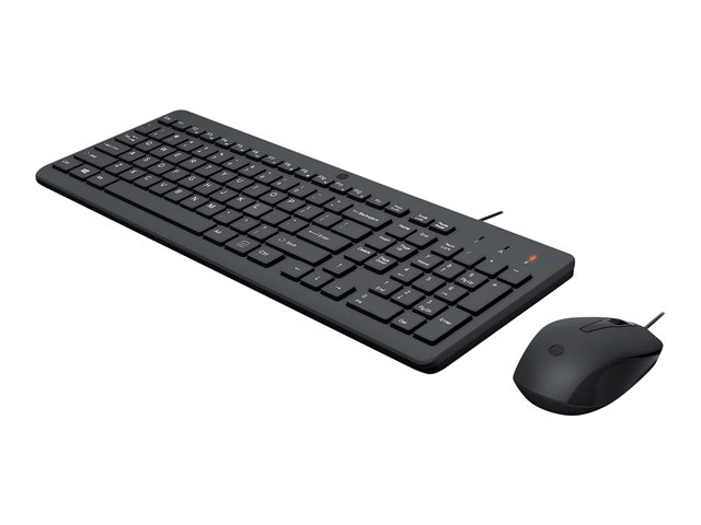 HP 150 - Keyboard and mouse set - USB - QWERTY - English - black - for HP 21, 27, Laptop 14, 15, 15s, Pavilion Laptop 15