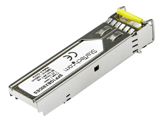 StarTech.com Dell EMC SFP-1G-BX80-D Compatible SFP Module, 1000BASE-BX-D, 1 Gigabit Ethernet Bi-Directional (BiDi) Fiber Single Strand SFP, LC 80km, Mini GBIC Transceiver SFP, Downstream - Lifetime Warranty (SFP1GBX80DES) - SFP (mini-GBIC) transceiver module (equivalent to: Dell EMC SFP-1G-BX80-D) - GigE - 1000Base-BX80-D - LC single-mode - up to 80 km - 1550 (TX) / 1490 (RX) nm