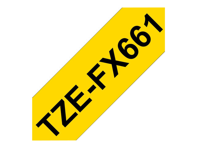 P-Touch TZE-FX661 black on yellow 36mm