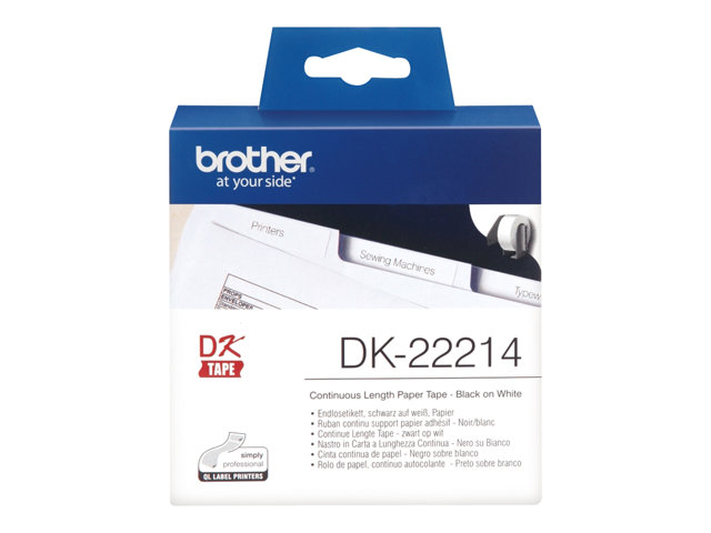 Brother DK-22214 - White - Roll (1.2 cm x 30.5 m) thermal paper - for Brother QL-1050, 1060, 1110, 500, 550, 560, 570, 580, 600, 650, 700, 710, 720, 820