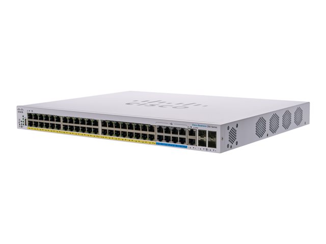 Cisco Business 350 Series CBS350-48NGP-4X - Switch - L3 - Managed - 40 x 10/100/1000 (PoE+) + 8 x 100/1000/2.5G/5G (PoE++) + 2 x combo 10 Gigabit SFP+/RJ-45 + 2 x 10 Gigabit SFP+ - rack-mountable - PoE+ (740 W)