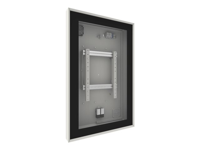 SmartMetals - Enclosure - for flat panel - white, black frame - screen size: 46\"-49\"