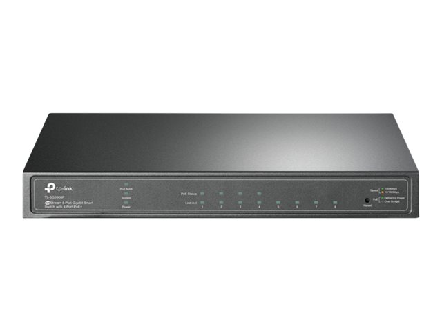TP-Link JetStream TL-SG2008P V3 - Switch - smart - 4 x 10/100/1000 + 4 x 10/100/1000 (PoE+) - desktop, wall-mountable - PoE+ (62 W)