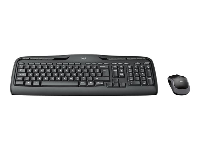 Logitech Wireless Combo MK330 - Keyboard and mouse set - wireless - 2.4 GHz - Nordic - black
