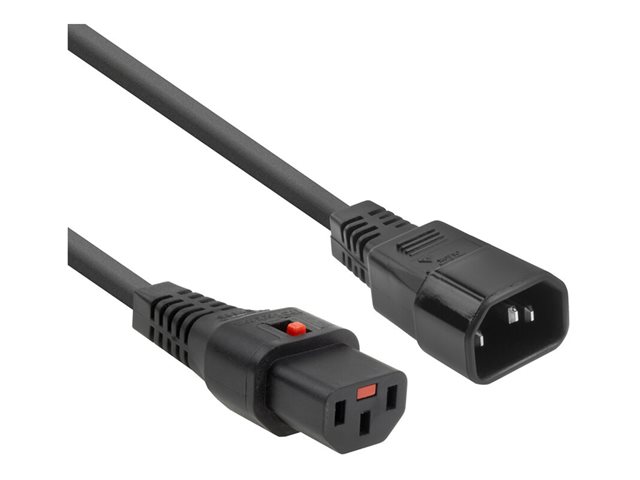 ACT Netsnoer C13 IEC Lock - C14 zwart 2