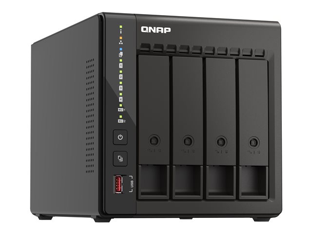 QNAP TS-453E - NAS server - 4 bays - SATA 6Gb/s - RAID RAID 0, 1, 5, 6, 10, 50, JBOD, 60 - RAM 8 GB - 2.5 Gigabit Ethernet - iSCSI support