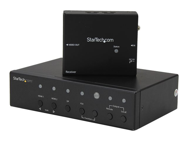 StarTech.com Multi-Input HDBaseT Extender with Built-in Switch - DisplayPort VGA and HDMI Over CAT5e or CAT6 - Up to 4K - up to 230 ft (STDHVHDBT) - Video/audio extender - HDMI - over CAT 5e/6 - up to 70 m