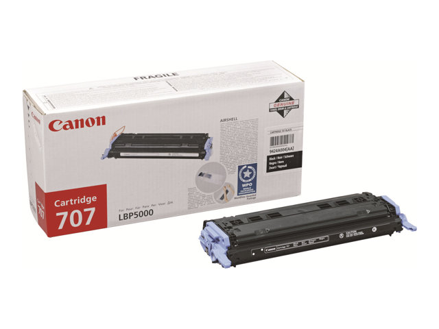 Canon 707 - Black - original - toner cartridge - for i-SENSYS LBP5000, LBP5100, Laser Shot LBP-5000, 5100