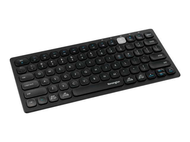Kensington Multi-Device Dual Wireless Compact Keyboard - Keyboard - wireless - 2.4 GHz, Bluetooth 3.0, Bluetooth 5.0 - French - black