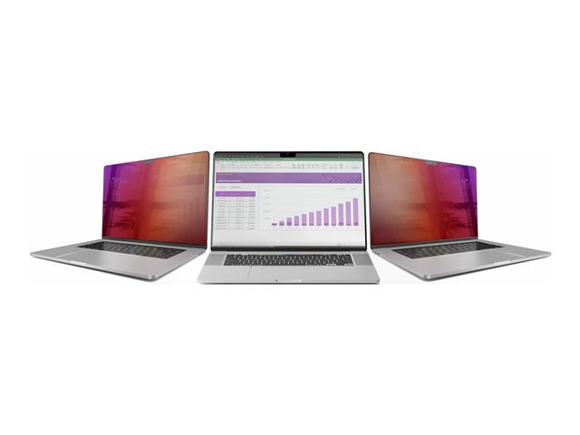 StarTech.com 16-inch MacBook Pro 21/23 Privacy Screen, Gold Filter w/Enhanced Privacy, Computer Security Shield, Double-Sided Screen Protector, +/- 30 Deg. - Notebook privacy filter (horizontal) - removable - adhesive - 16\" - gold, black