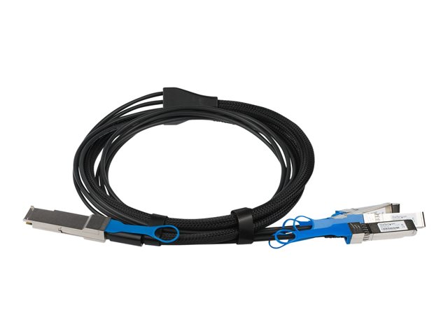 StarTech.com MSA Uncoded Compatible 2m 40G QSFP+ to 4x SFP+ Direct Attach Breakout Cable Twinax, 40GbE QSFP+ to 4x SFP+ Copper DAC 40 Gbps Low Power Passive Transceiver Module DAC Cable - Lifetime Warranty (QSFP4SFPPC2M) - Breakout cable - QSFP+ latched to SFP+ latched - 2 m - twinaxial - SFF-8431/SFF-8432/SFF-8436 - passive - black