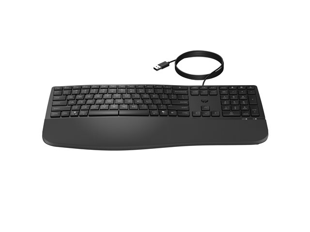 HP 485 Comfort - Keyboard - multi device, 23 programmable keys, 3-zone layout - full size - USB - QWERTZ - Swiss - black